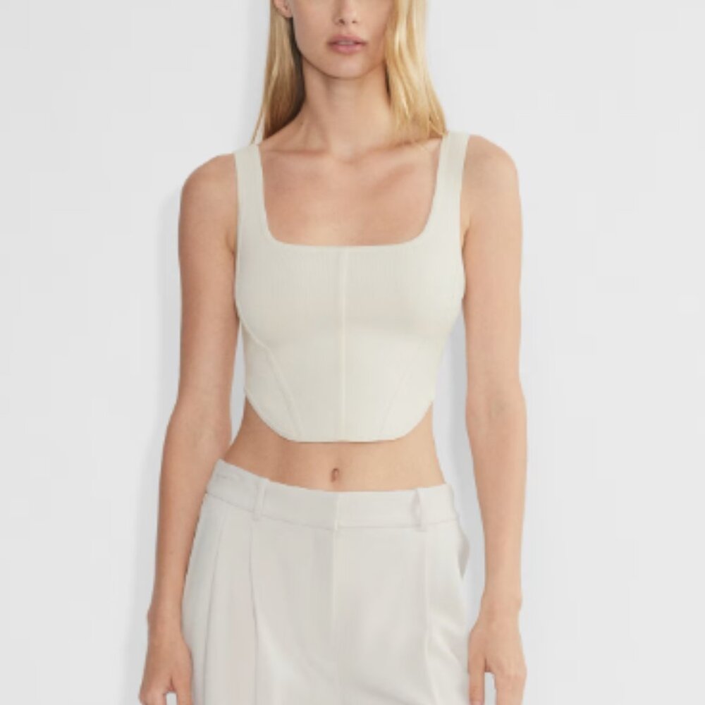 Aritzia Wilfred Knit Corset Tank, US L